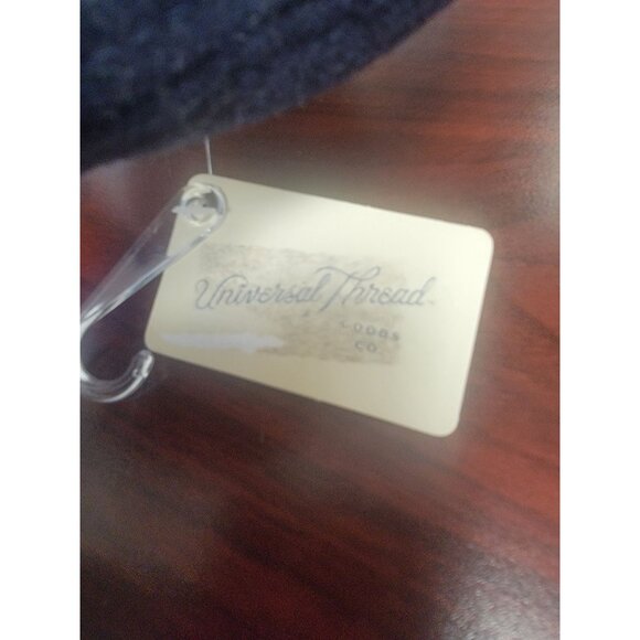 Universal Thread Navy Newsboy Cap With Tan Faux Leather Band - Picture 4 of 5